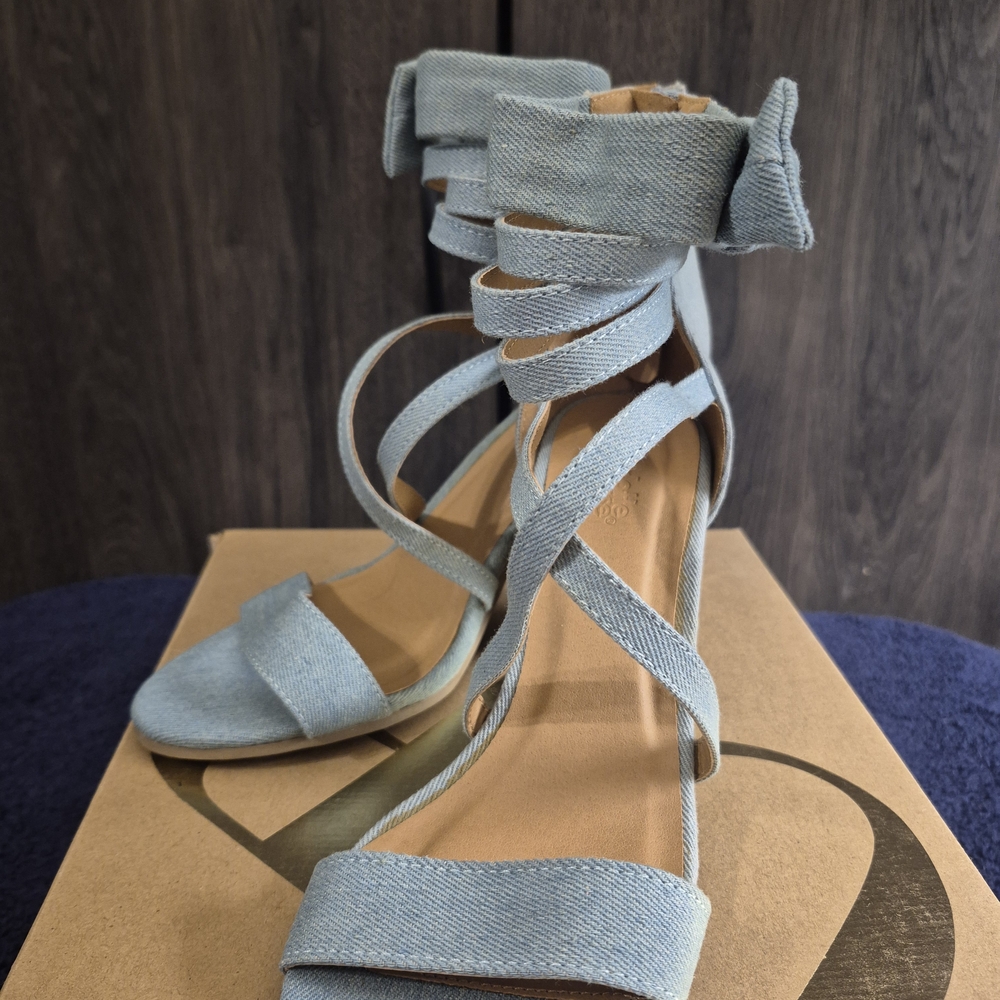 Stylish Denim Blue Heels